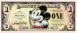 Billete De Banco Disney Dollar Fantas A Emisiones Usa D Lares