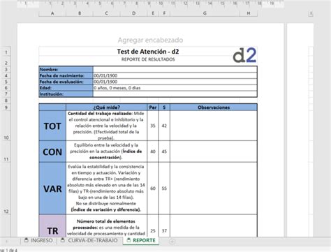 Corrector De Atencion Test D2 Psicotest