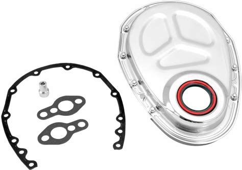 Sbc 283 302 305 307 350 383 400 Timing Cover Kit Chrome Steel Small Block Chevy Timing Components