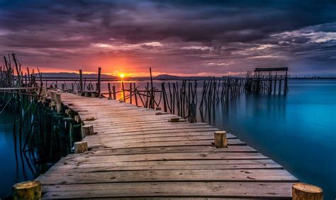 Lake Dock Sunset Wallpapers - Top Free Lake Dock Sunset Backgrounds ...