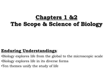 Chapter 1 The Scope Of Biology