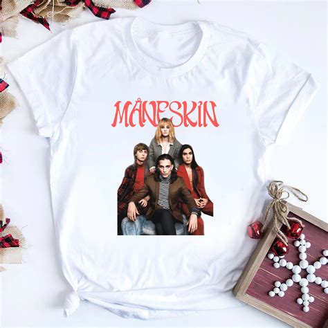 M Zik Grubu Maneskin G Mlek Serin Maneskin T Shirt Damiano David Grafik