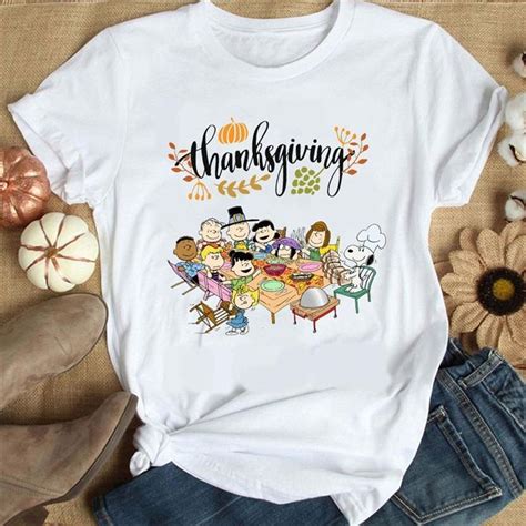 Peanuts Party Thanksgiving Shirt Snoopy Thanksgiving Shirt Thanksgiving