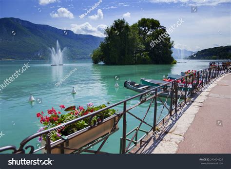 Annecy Lake In France Haute Savoie During The Summer Stock Photo