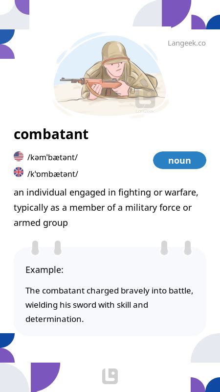 definition meaning  combatant langeek