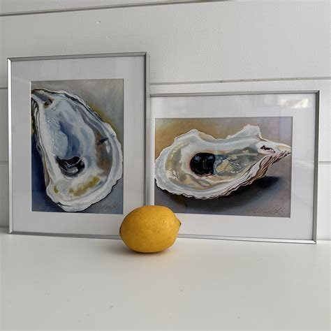 Oyster Shell Fine Art Print, oyster Shell on Blue, Oyster Shell Giclee ...