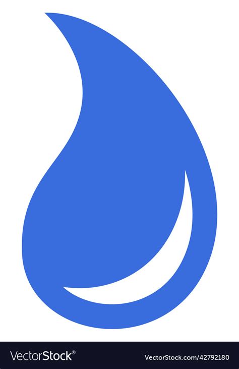 Blue droplet icon pure clean water symbol Vector Image