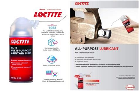 Loctite Ml Multipurpose Maintain Lube Innovest Engineering Co