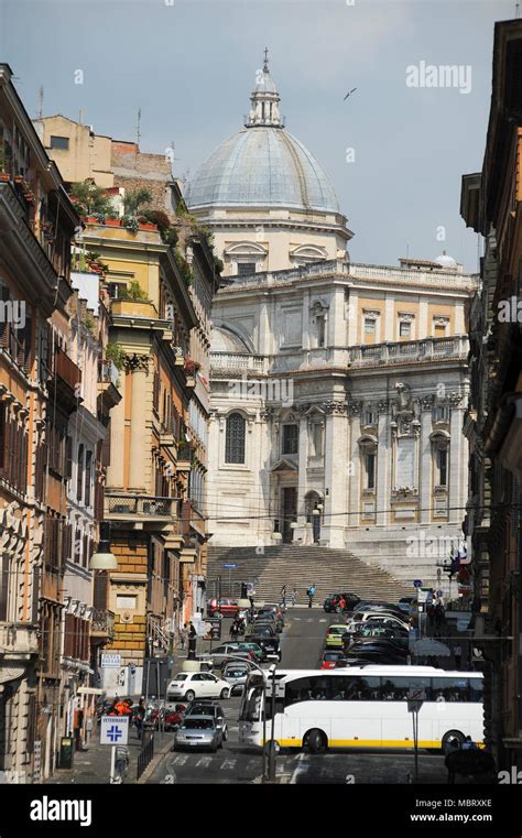 Via Santa Maria Maggiore And Basilica Papale Di Santa Maria Maggiore Papal Basilica Of Saint