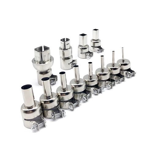 12PCS Universal Each Kind Specification Hot Air Gun Nozzles Kit BGA Soldering Station Rework