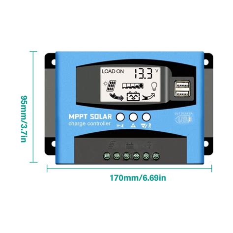 30 100a Mppt Solar Panel Regulator Charge Controller Auto Focus Tracking 12v 24v Ebay