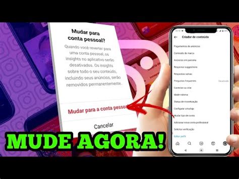 Como Mudar Conta Profissional Para Pessoal No Instagram Youtube