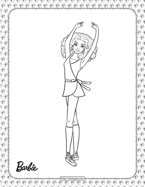 Printable Ballerina Barbie Coloring Sheet Barbie Coloring Barbie