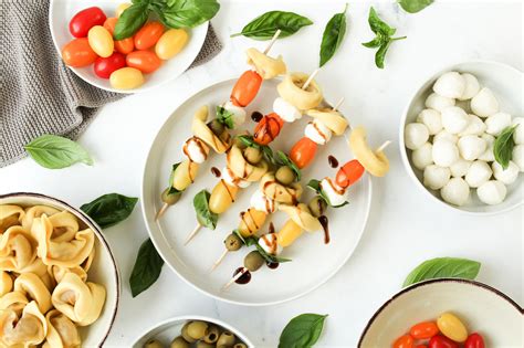 Tortellini Spieße kalt vegetarisches Fingerfood