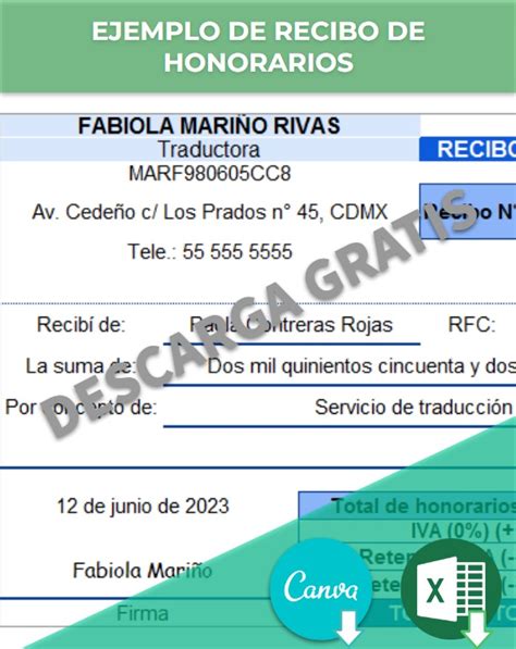 Ejemplo De Recibo De Honorarios Ejemplo Sencillo Otosection Porn Hot