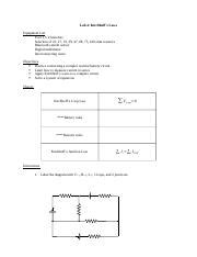 Lab 4 Kirchhoff Laws Docx Lab 4 Kirchhoff S Laws Equipment List