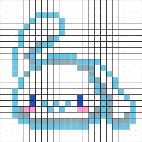 Cinnamoroll Kandi Pattern In 2024 Pixel Art Pattern Easy Pixel Art