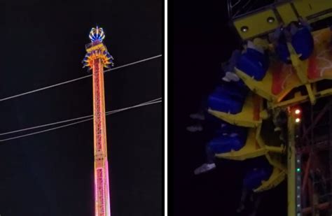 Personas se quedan atrapadas en juego mecánico en Feria de Tizayuca VIDEO