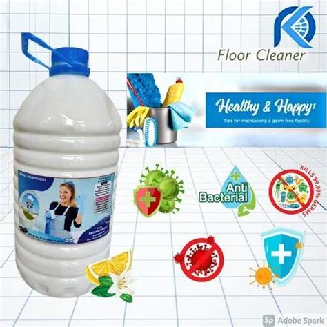 5 Liter Antibacterial White Phenyl For Water Disinfectant Lemon