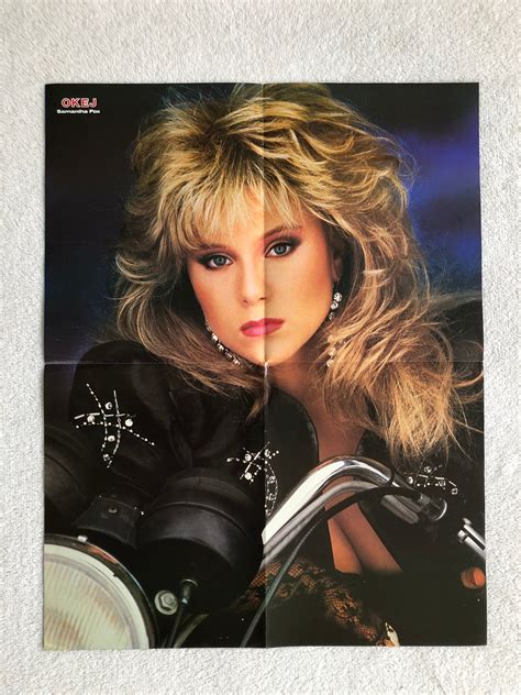 Samantha Fox Swedish Poster Magazine Okej S Vintage Etsy Uk