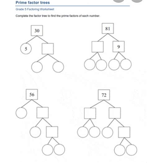 Prime Factorization Worksheet 6th Grade