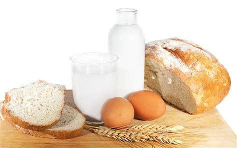 X Resolution Milk Bread Eggs Wheat Hd Wallpaper