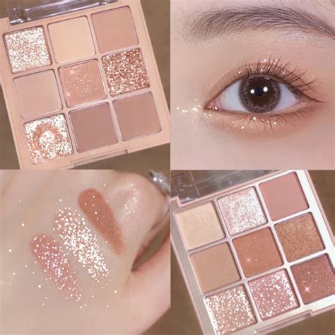 9 Colors Glitter Eyeshadow Palette Pearlescent Matte Earth Color