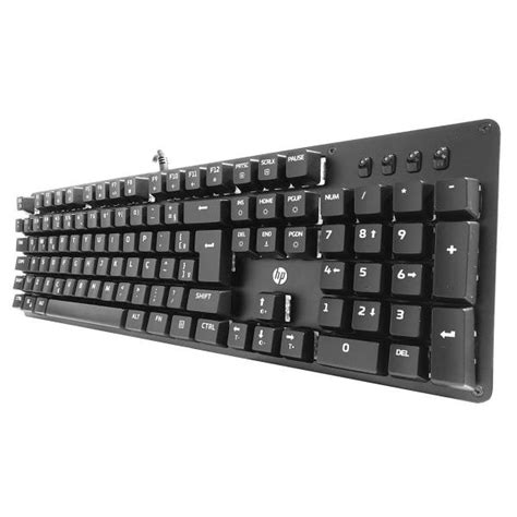 Teclado Gamer Mecânico HP GK100 USB LED RGB Layout ABNT2 Preto