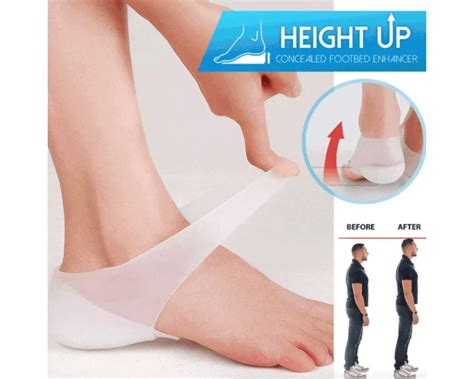 Height Increase Insole Silicone Socks Adjustable Insoles Invisible