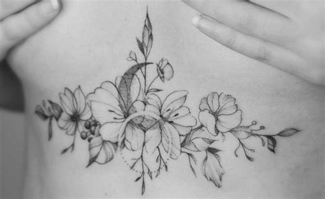 Under Breast Tattoos For Women Flower Tattoos For Women Flowers