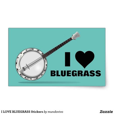 I Love Bluegrass Stickers Bluegrass Kentucky T Stickers