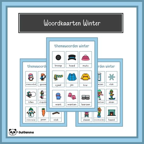 Woordkaarten Winter JufJanina