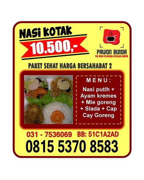 Detail Contoh Brosur Catering Nasi Kotak Koleksi Nomer 33