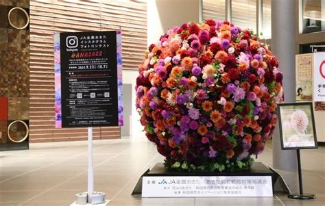 フラワーモニュメントで花きの魅力をpr～グランドオープンを迎えた「あきた芸術劇場ミルハス」に展示 ニュース・トピックス一覧 Ja全農あきた