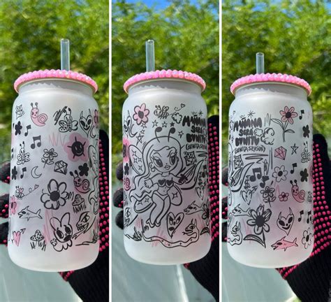 Karol G Bichota Season Pink 16 Oz Frosted Beer Can Glass Cup Etsy