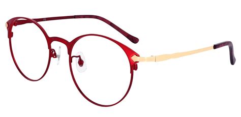 Crest Round Prescription Glasses Red Womens Eyeglasses Payne Glasses