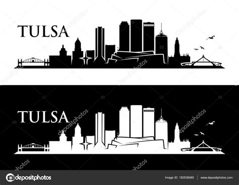 Tulsa city skyline Stock Vector Image by ©I.Petrovic #150538460