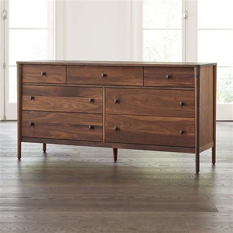 Manor Park Classic Mid Century Modern 6 Drawer Solid Wood Dresser