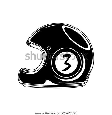 Motorcycle Helmet On Isolated Background Vector Stock Vector (Royalty ...