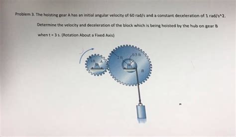 Solved The Hoisting Gear A Has An Initial Angular Velocity