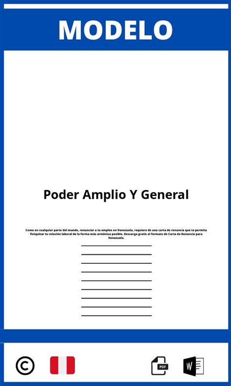 Modelo De Poder Amplio Y General 2025