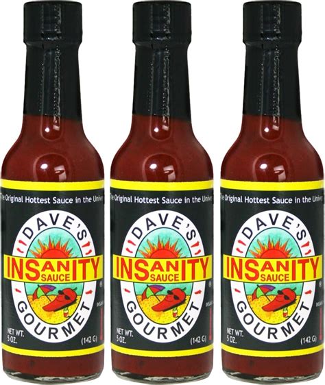 Dave S Gourmet Insanity Hot Sauce The Original Hottest Sauce In The World 5 Ounce