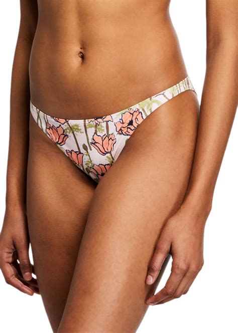 Tory Burch Printed Low Rise Hipster Bikini Bottom Bergdorf Goodman