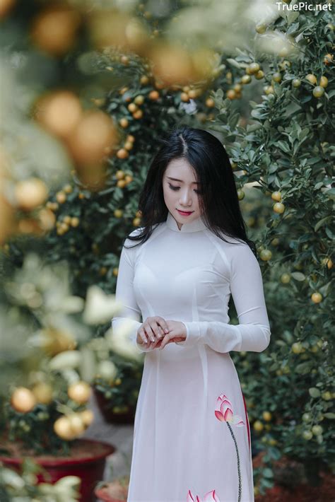 Vietnamese Beautiful Girl Ao Dai Vietnam Traditional Dress By Vin