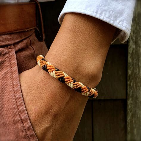 Mens Rope Bracelet Orange Rumi Sumaq Nautical Rope Bracelets