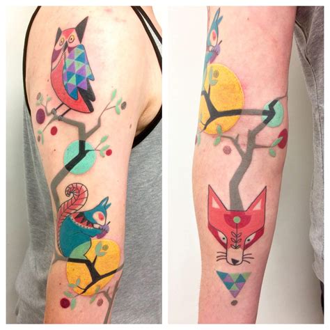 Fox Geometric Tattoo Images The Style Inspiration