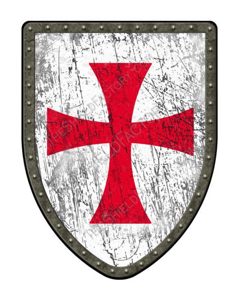 Medieval Templar Knights Display Shield Hanging