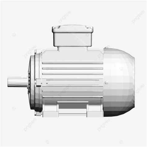 Black Line Low Poly Electric Motor 3d Vector Vector Electromotor