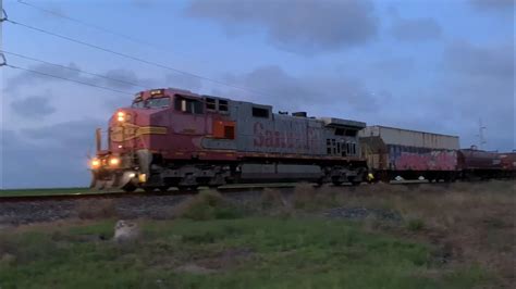 BNSF 649 Warbonnet Leads Manifest Santa Fe Warbonnet KCS Laredo Sub