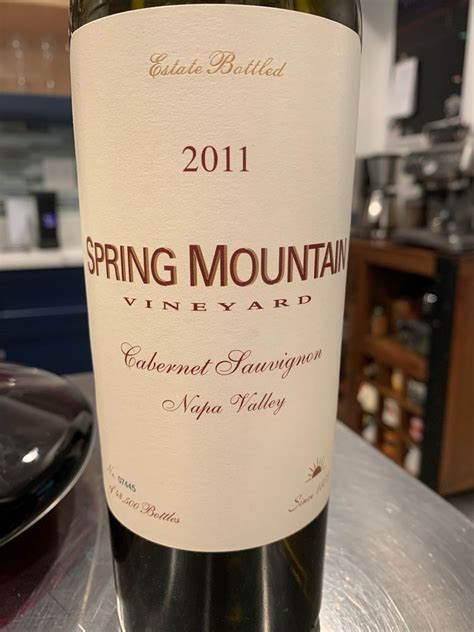 2011 Spring Mountain Vineyard Cabernet Sauvignon Usa California Napa